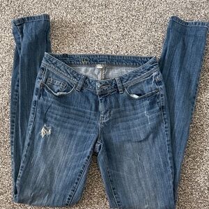 LC Lauren Conrad Distressed Blue Skinny Jeans